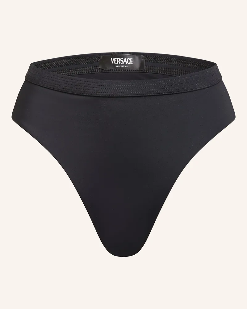 Versace High-Waist-Bikini-Hose Schwarz