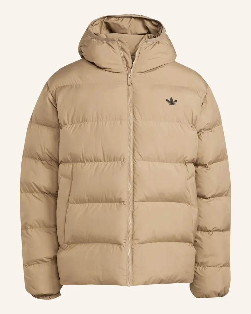 adidas TONAL HOODED PUFFER JACKE Braun