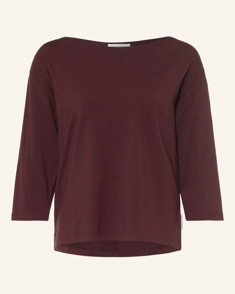 Marc O'Polo Shirt Mit 3/4-Arm rot Dunkelbraun