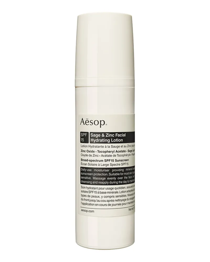 Aesop SAGE & ZINC FACIAL HYDRATING LOTION SPF15 50 ml, 900 € / 1 l 