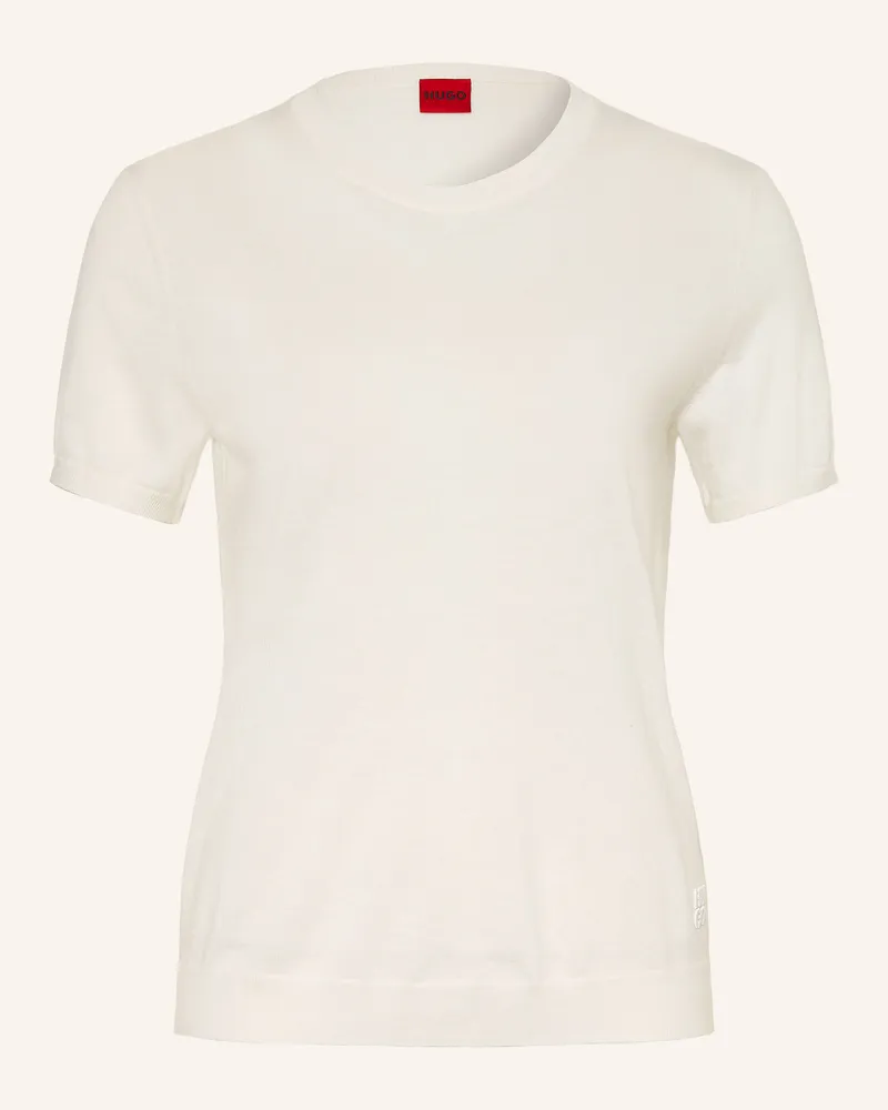 HUGO BOSS Strickshirt Sessinak weiss Weiss
