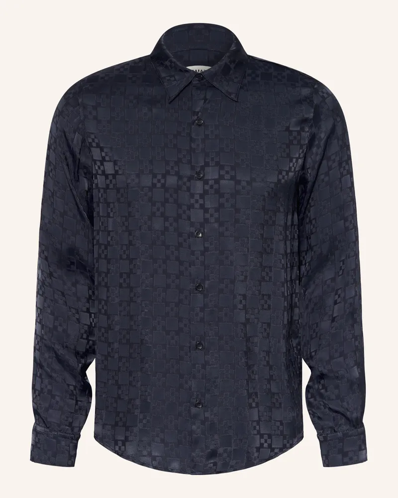 Sandro Satinhemd Extra Slim Fit blau Dunkelblau
