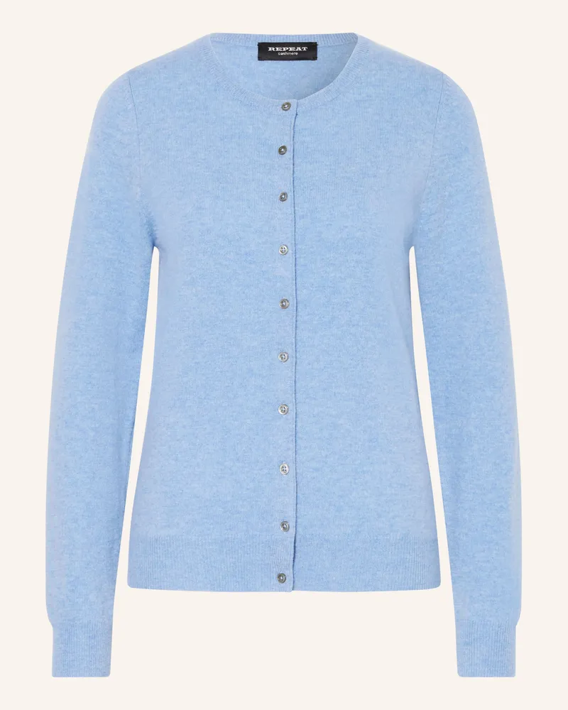 Repeat Strickjacke aus Cashmere Hellblau