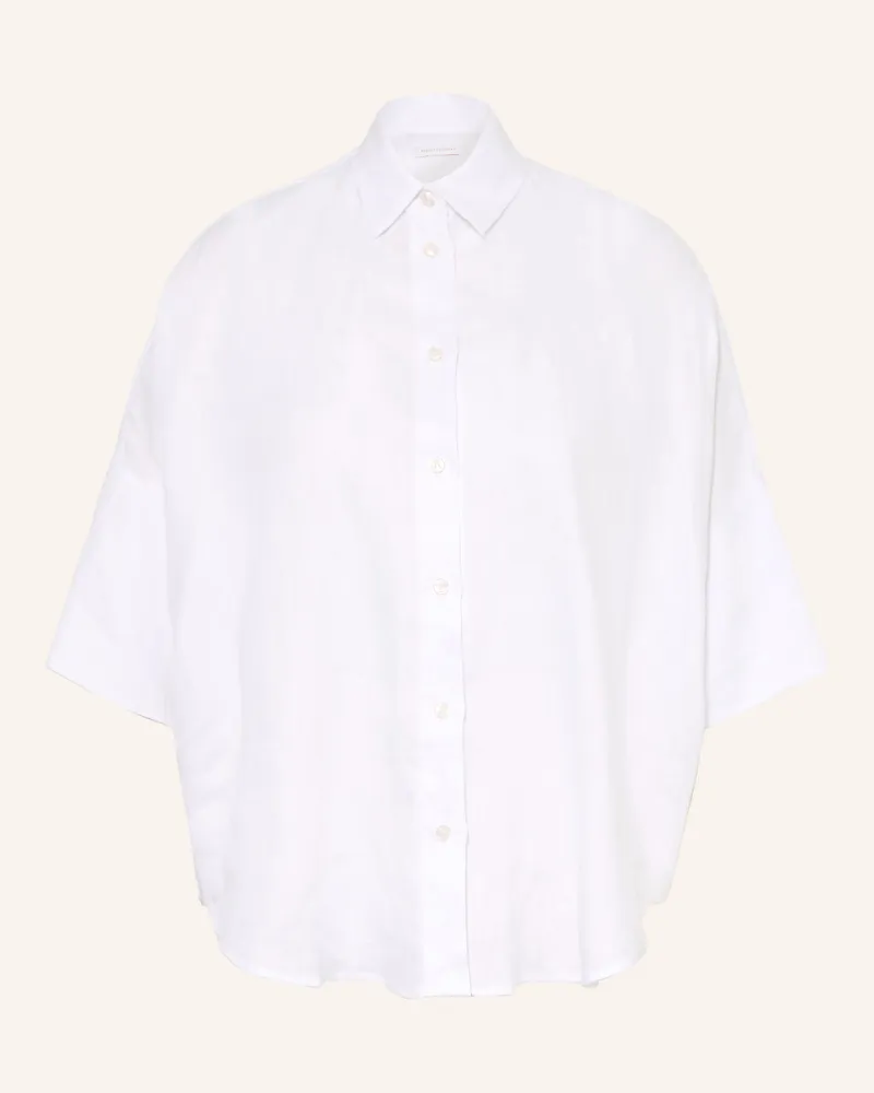Robert Friedman Hemdbluse aus Leinen mit 3/4-Arm Weiss