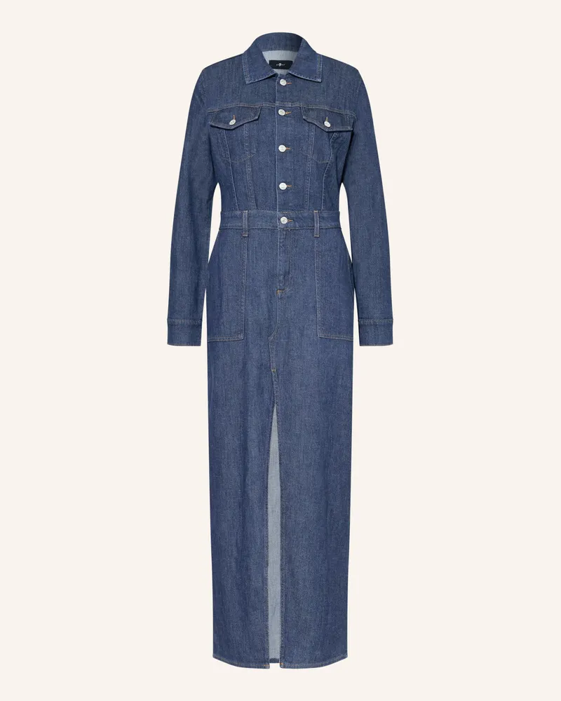 7 for all mankind Jeanskleid Utility Maxi Dress blau Dunkelblau