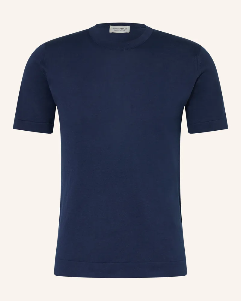 John Smedley T-Shirt Lorca blau Dunkelblau