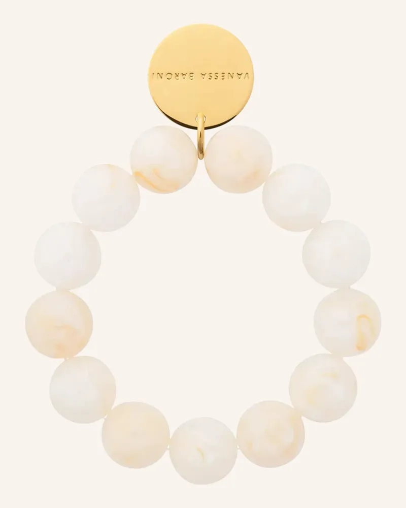 Vanessa Baroni Armband Beads Flex weiss Creme