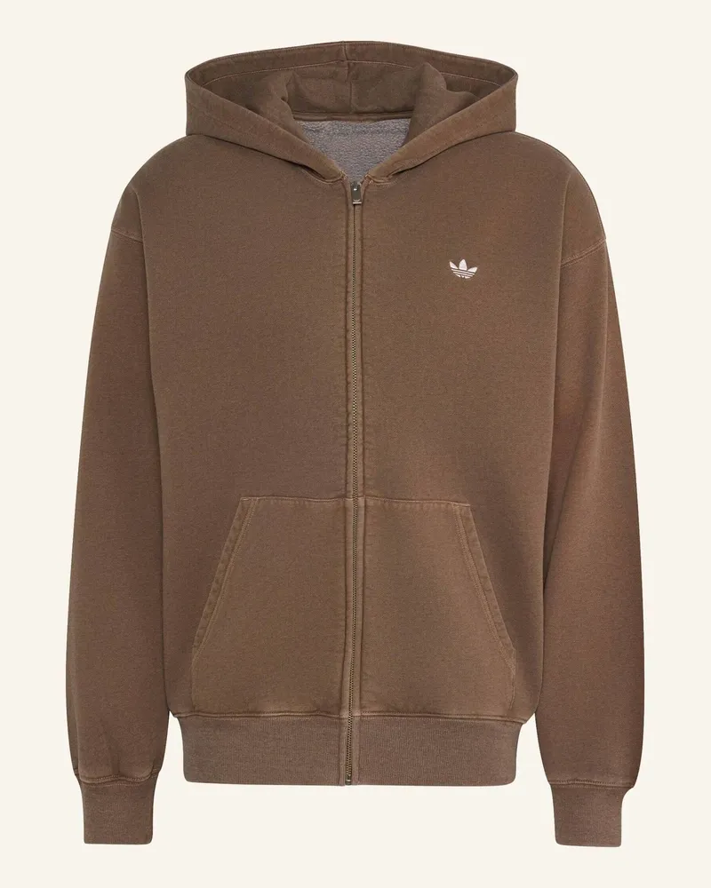adidas Trefoil Essentials Washed Kapuzenjacke, Locker Geschnitten braun Braun