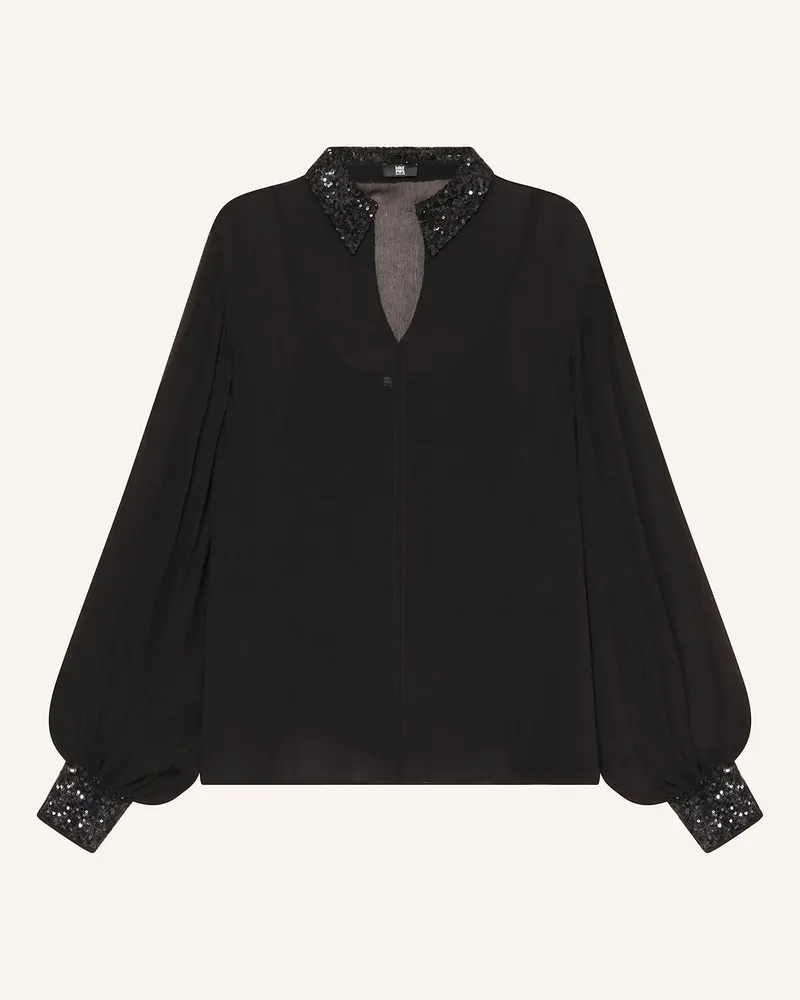 Riani Blusenshirt Mit Pailletten schwarz Schwarz