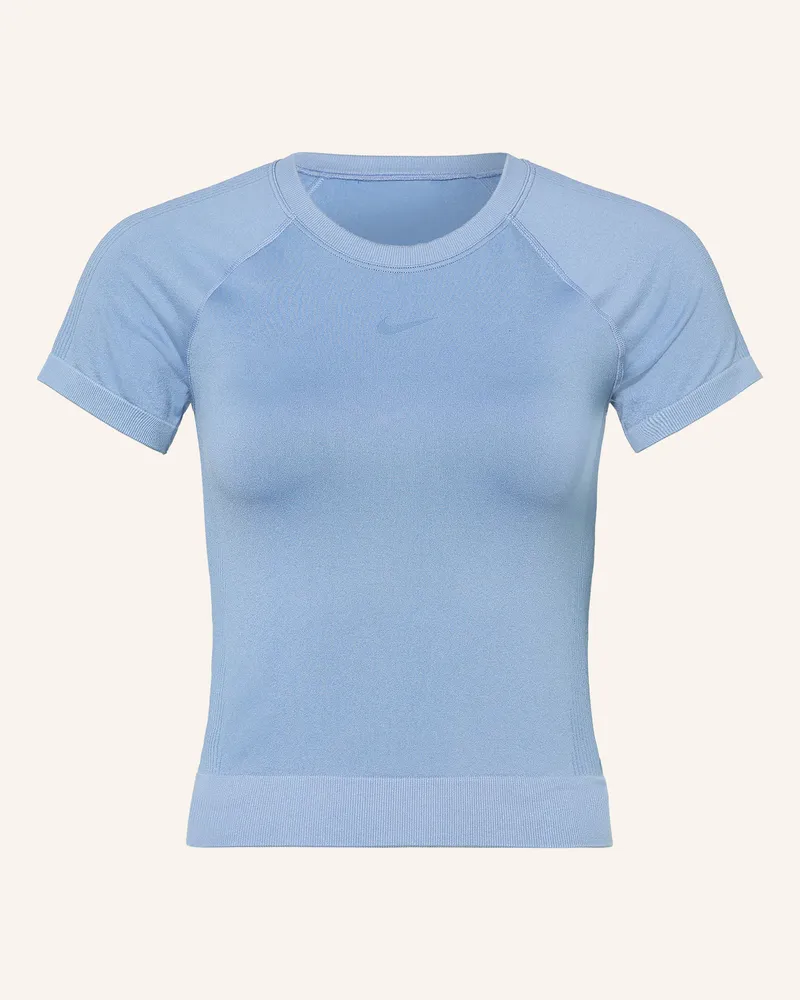 Nike Funktonsshirt Pro Seamless blau Hellblau