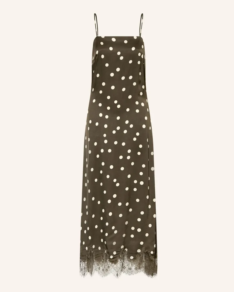 MOSS COPENHAGEN Satinkleid Mschjionna Mit Spitze braun Dunkelbraun