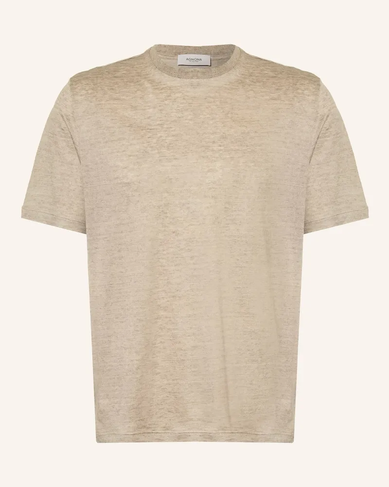 AGNONA T-Shirt braun Hellbraun