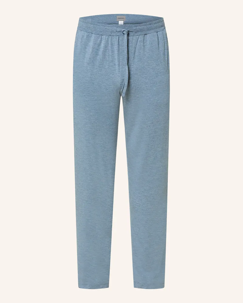 Hanro Schlafhose Casuals blau Hellblau