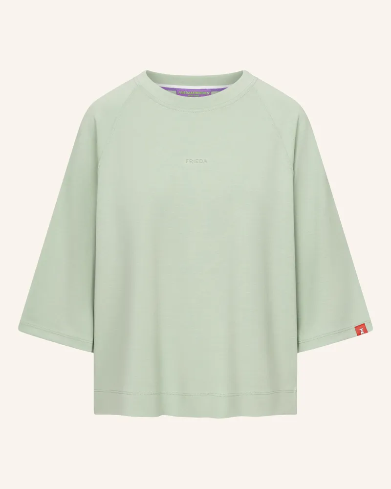 Frieda & Freddies Sweatshirt mit 3/4-Arm Hellgrün