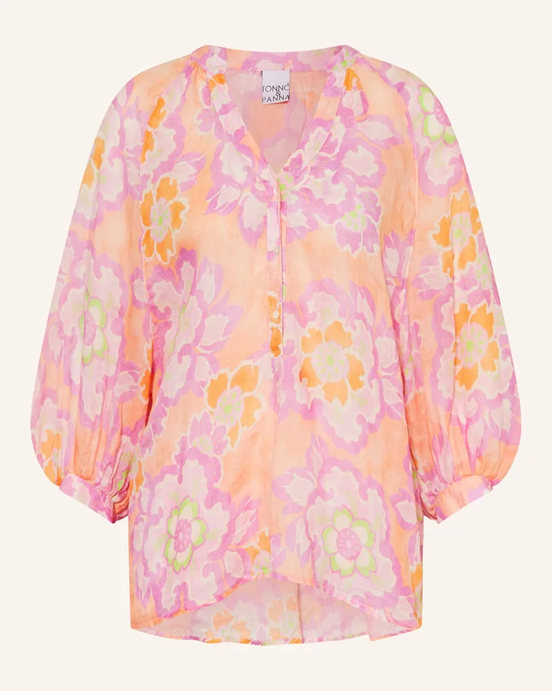 tonno e panna Blusenshirt mit 3/4-Arm Hellorange