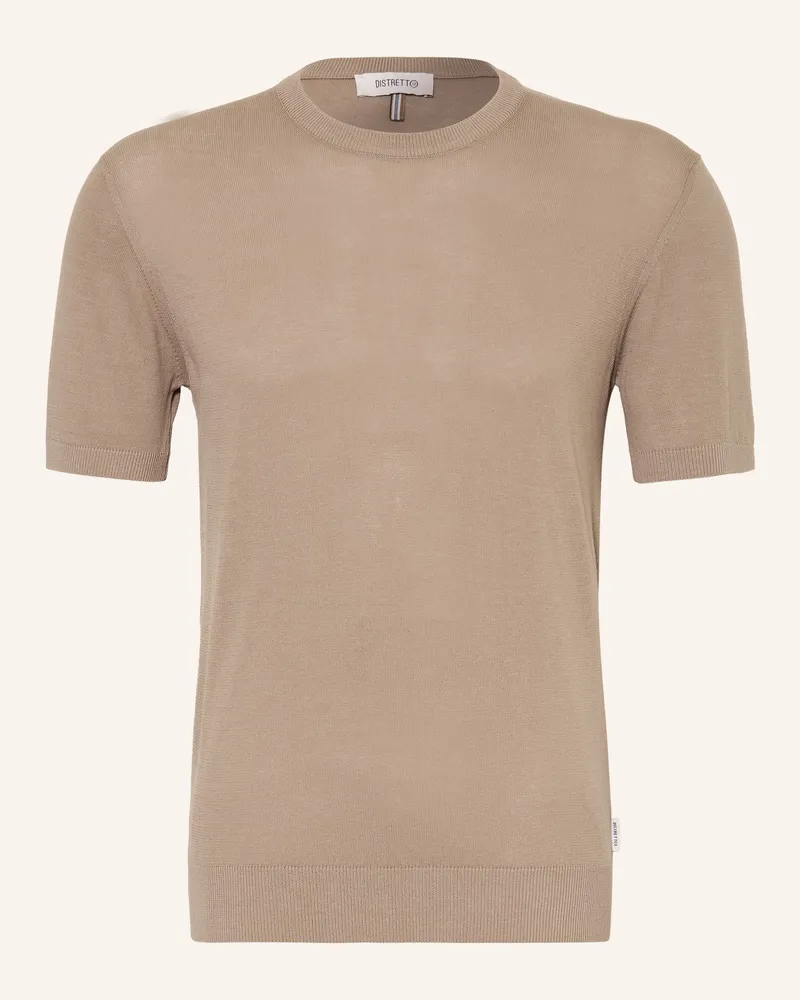 DISTRETTO12 Strickshirt beige Hellbraun