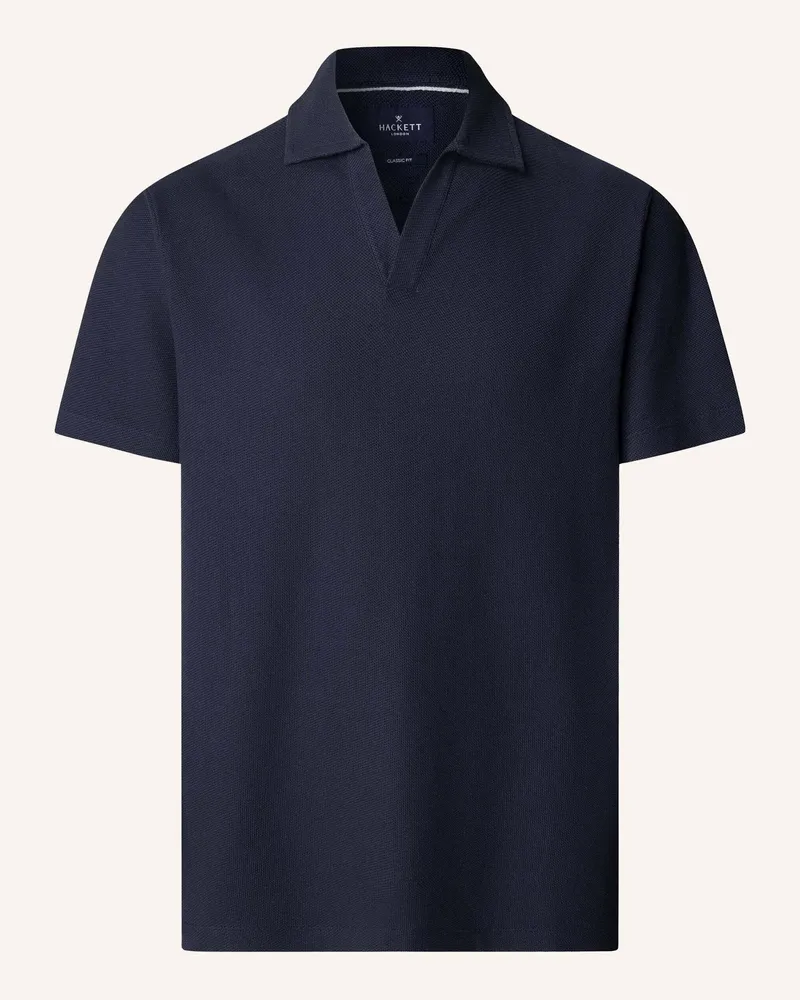 Hackett Poloshirt Texture Honeycomb Jclr blau Blau