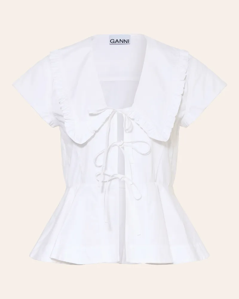 Ganni Bluse weiss Weiss