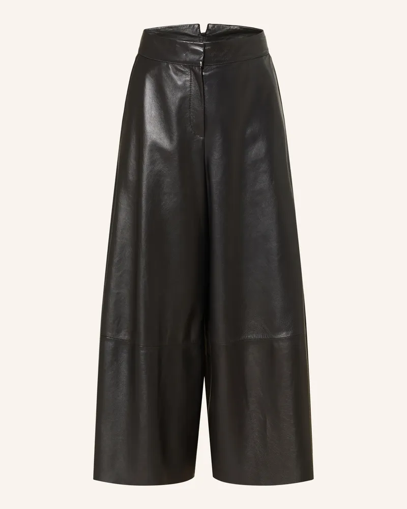 Riani Leder-Culotte grau Schwarz