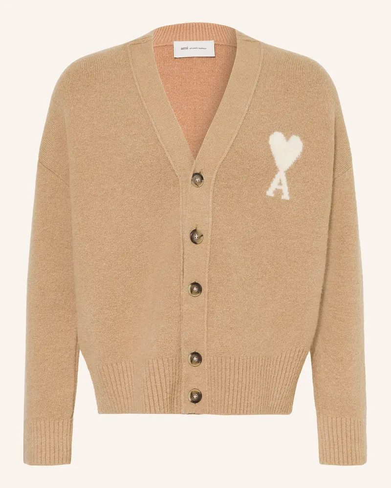 AMI Paris Strickjacke beige Hellbraun