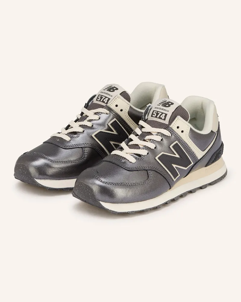 New Balance Sneaker 574 silber Dunkelgrau