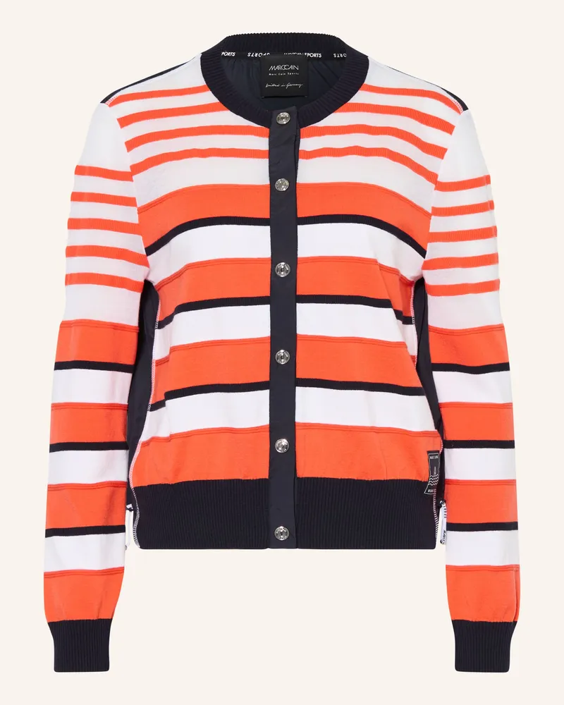 Marc Cain Strickjacke Im Materialmix rot 223