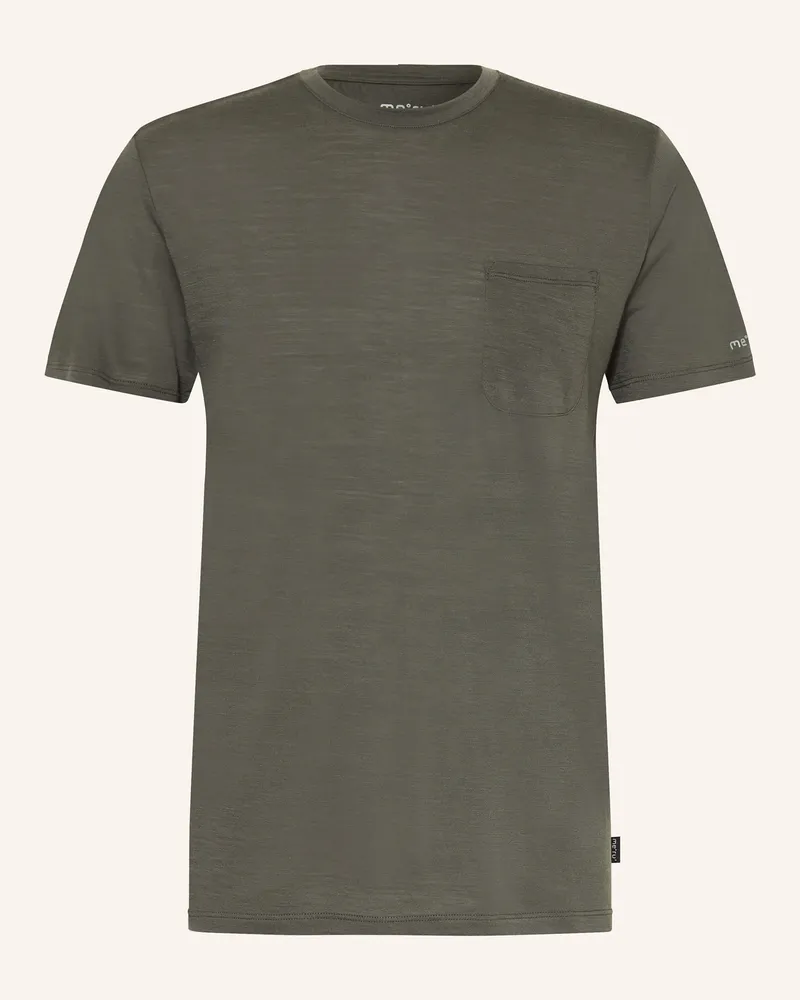 me°ru' T-Shirt Laholm gruen Dunkelgrau
