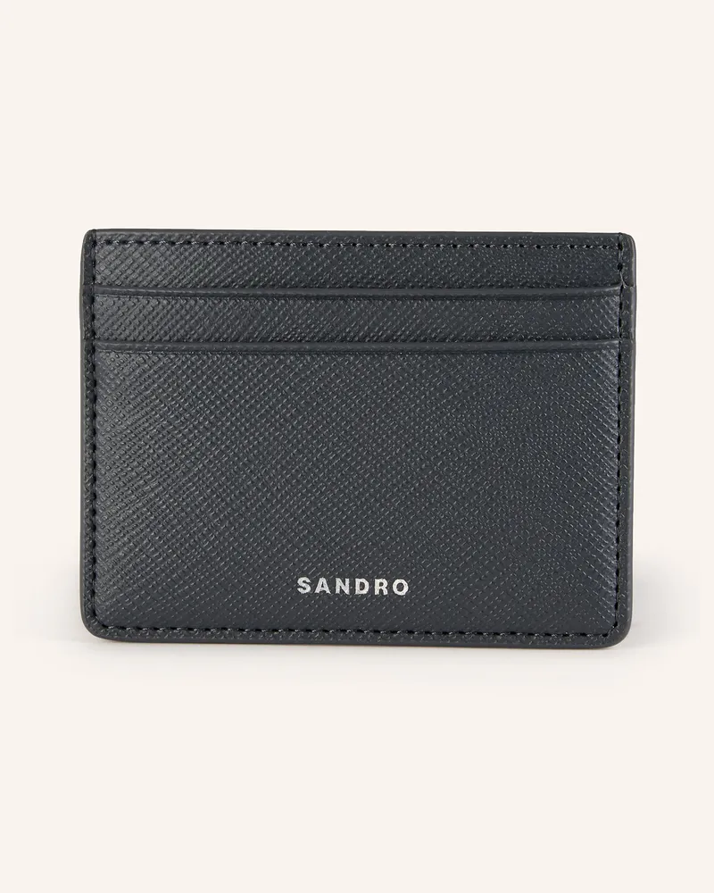 Sandro Saffiano-Kartenetui Dunkelgrau
