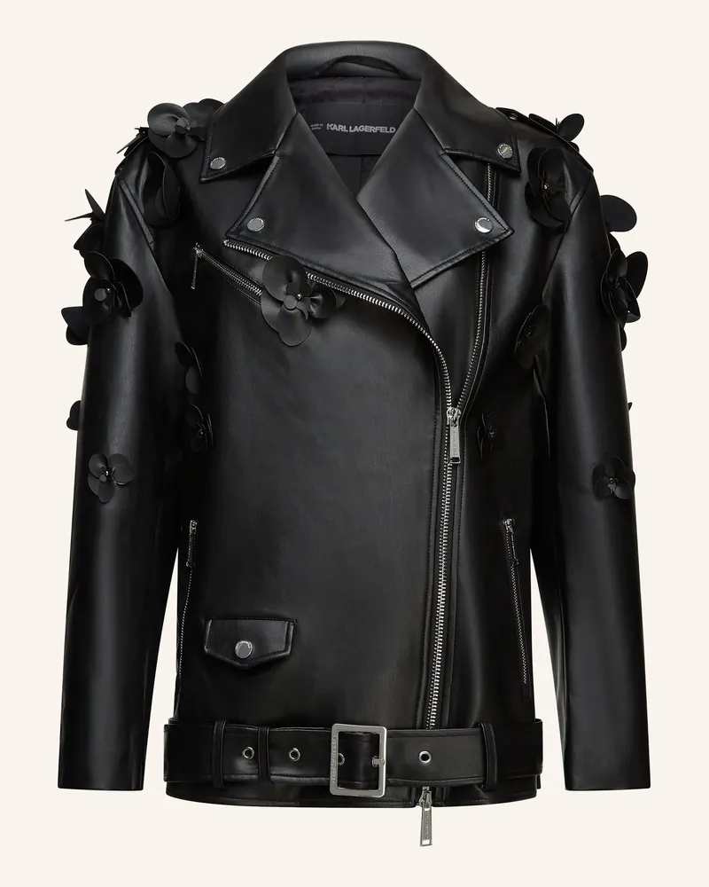 Karl Lagerfeld Bomberjacke schwarz Schwarz