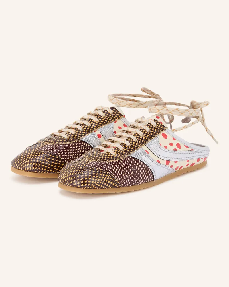 Dries van Noten Mules beige Dunkelbraun
