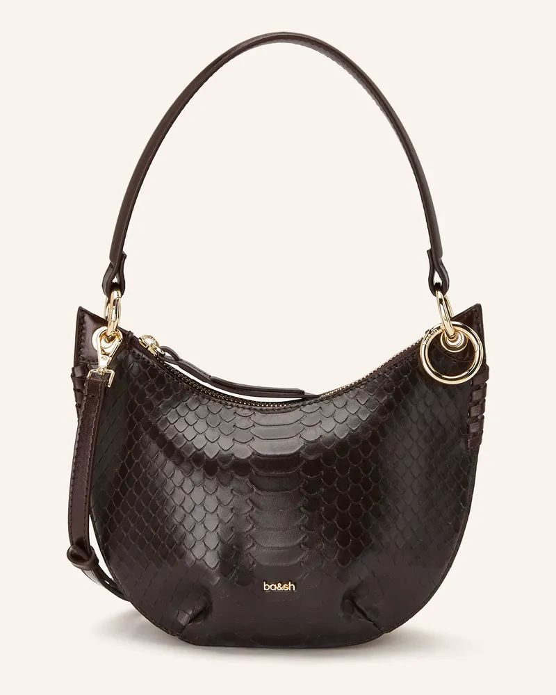 ba&sh Handtasche PYTHON Dunkelbraun