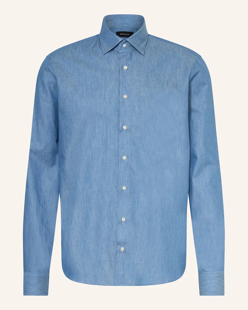 Dressler Hemd VENICE Shaped Fit in Jeansoptik Hellblau