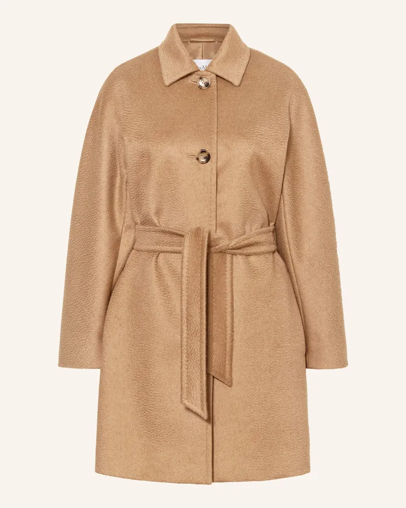 Max Mara Kamelhaar-Mantel Filato braun Camel