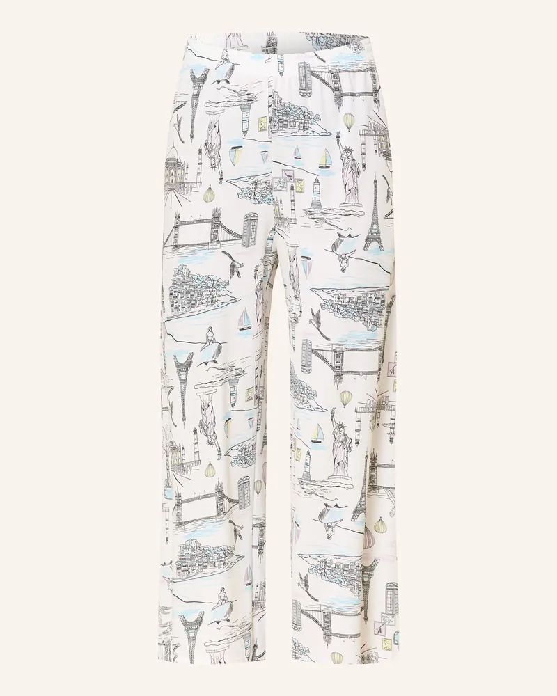 Calida 7/8-Schlafhose FAVOURITES MARINE Weiss