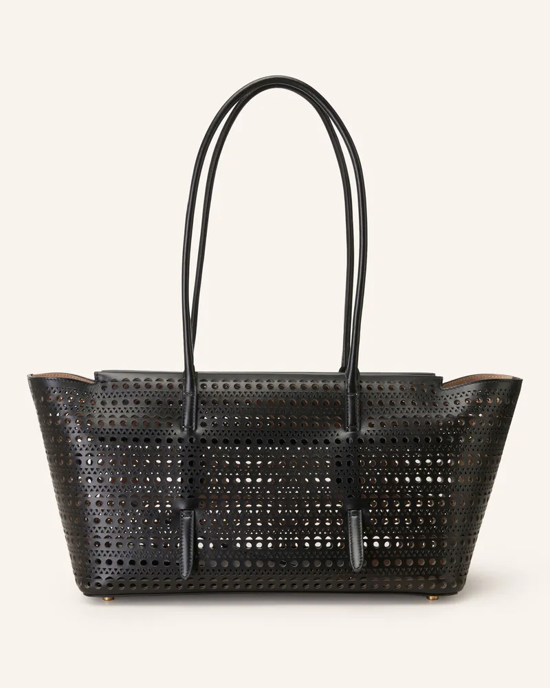 Alaïa Shopper NEW MINA 32 mit Pouch Schwarz