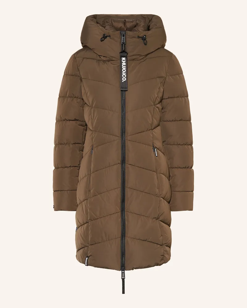 khujo Steppmantel Kiera Mit Herausnehmbarer Blende gruen Khaki