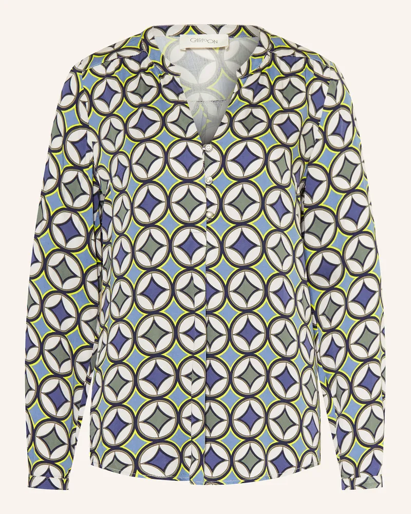 Cartoon Blusenshirt Dunkelblau