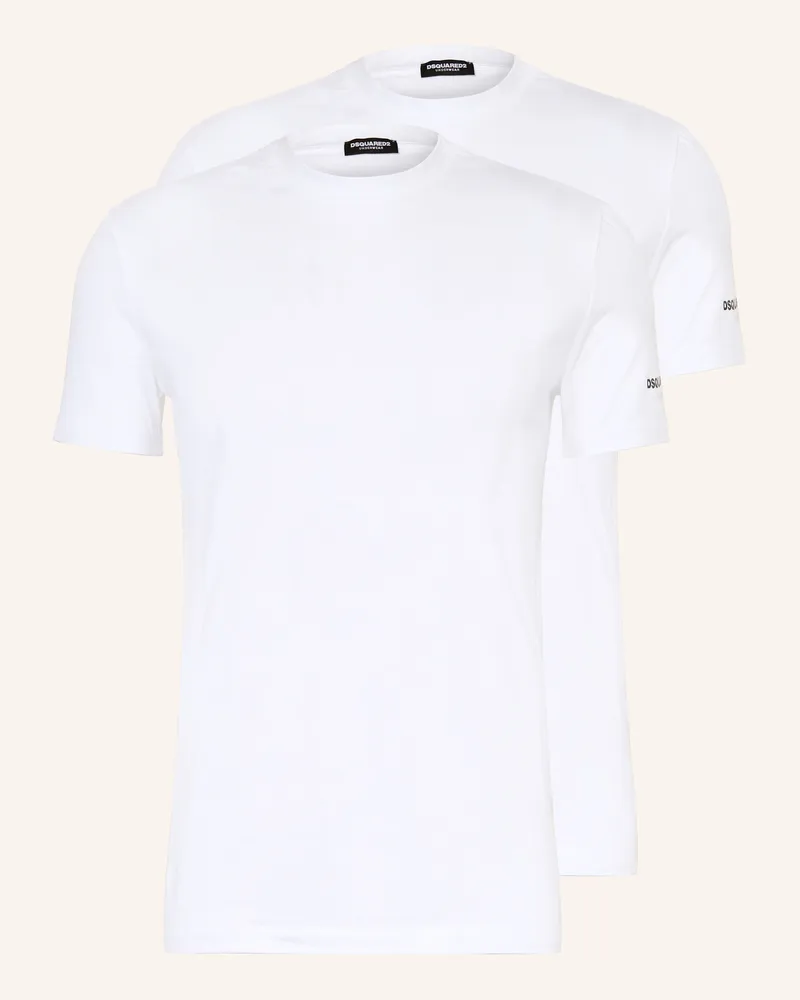 Dsquared2 2er-Pack T-Shirts Weiss