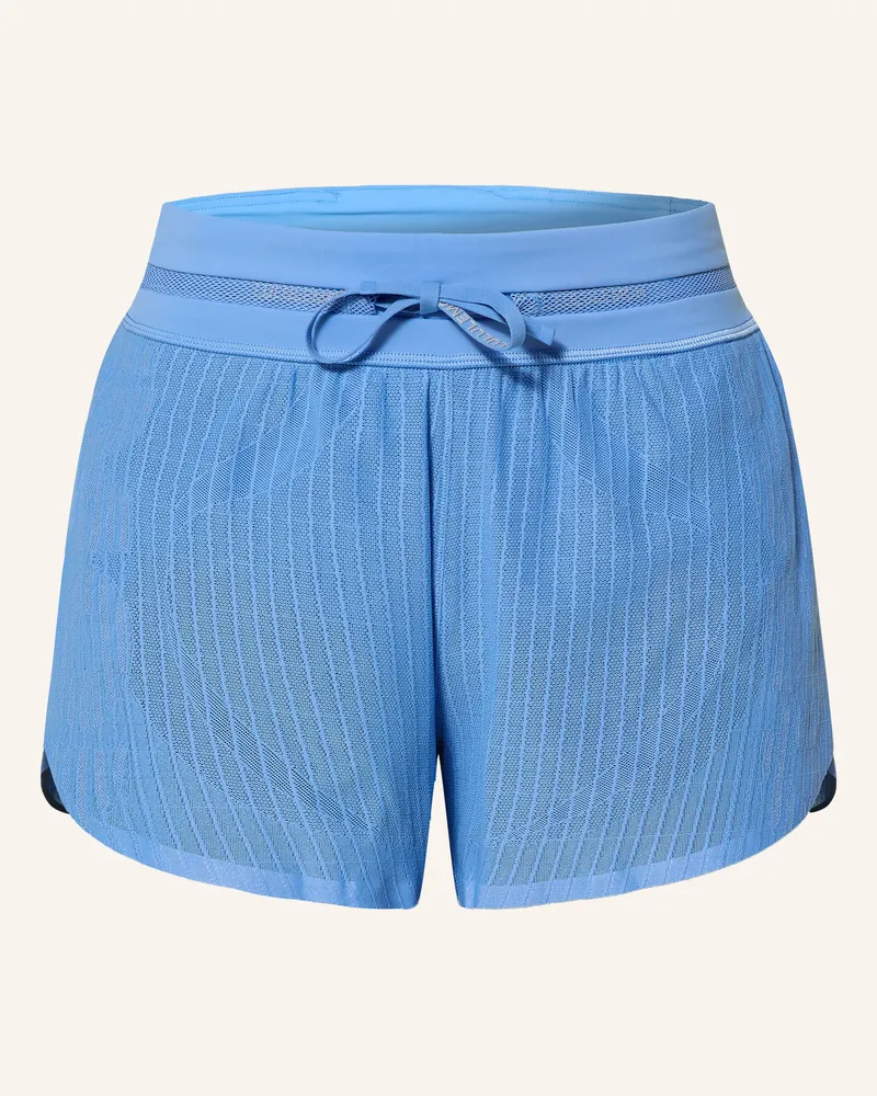 LULULEMON 2-In-1-Laufshorts Fast And Free Airflow Mr 3in blau Hellblau