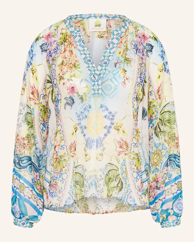 Princess goes Hollywood Blusenshirt aus Seide Türkis