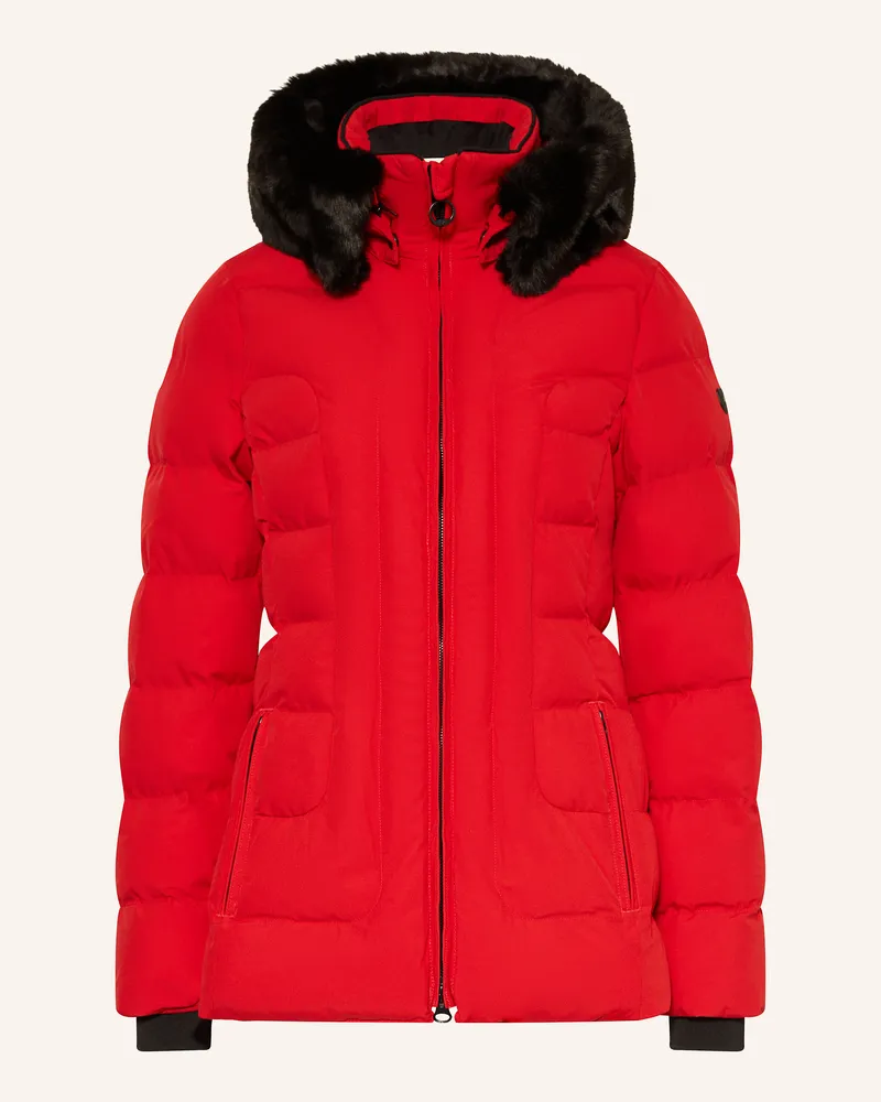 Wellensteyn Steppjacke BELVITESSE MEDIUM mit DUPONT™ SORONA®-Isolierung und abnehmbarem Kunstpelz Rot