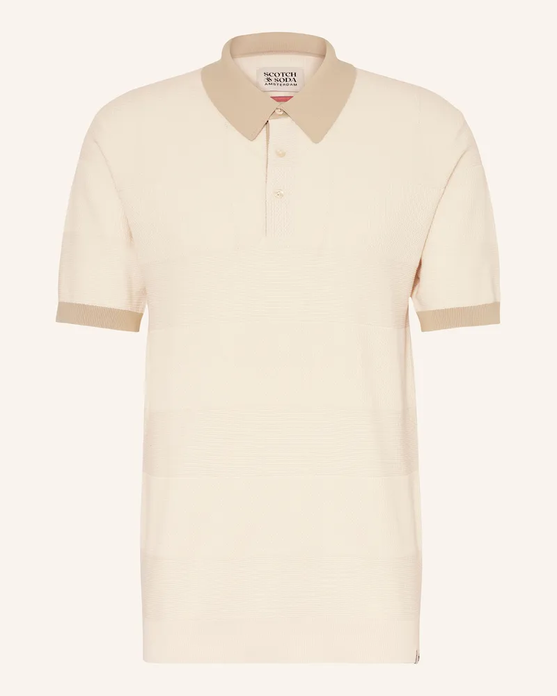 Scotch&Soda Strick-Poloshirt Regular Fit Beige