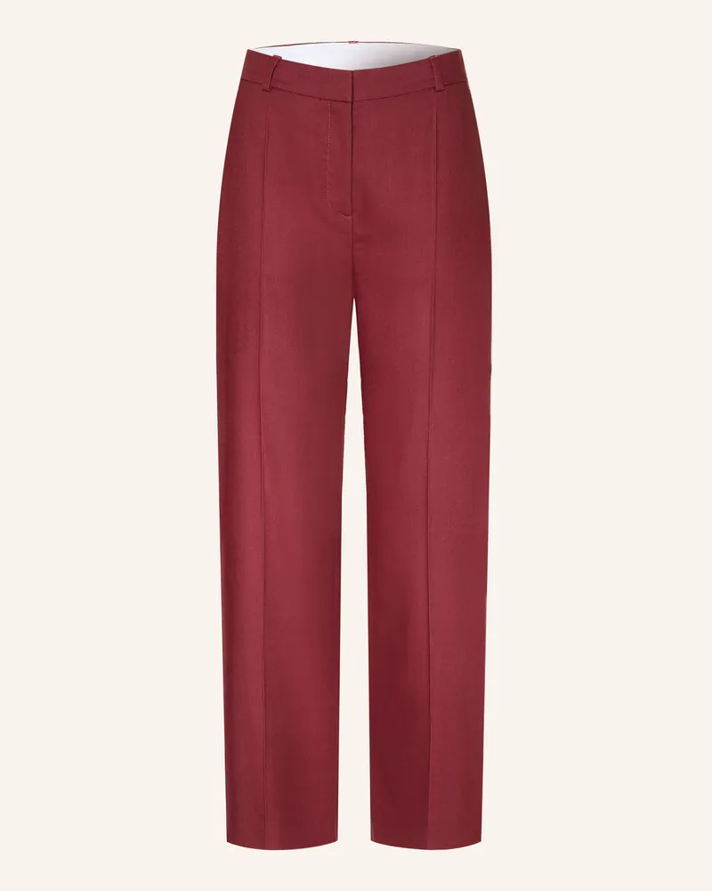 HUGO BOSS Marlenehose Toala rot Dunkelrot
