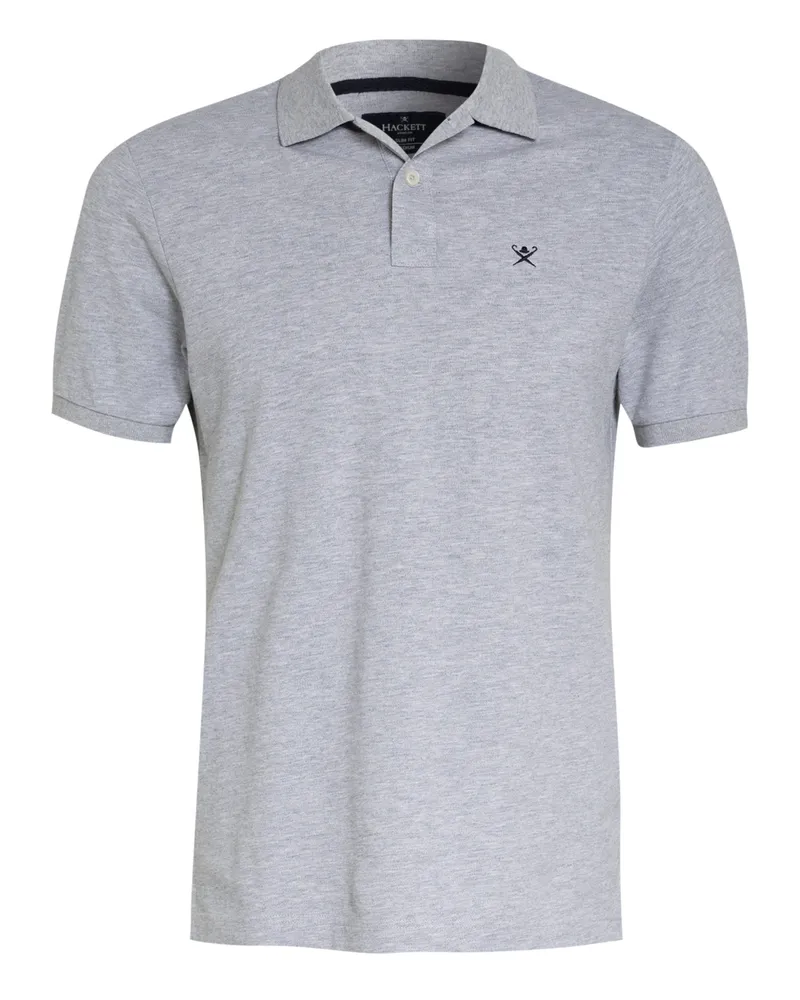 Hackett Piqué-Poloshirt Slim Fit grau Hellgrau