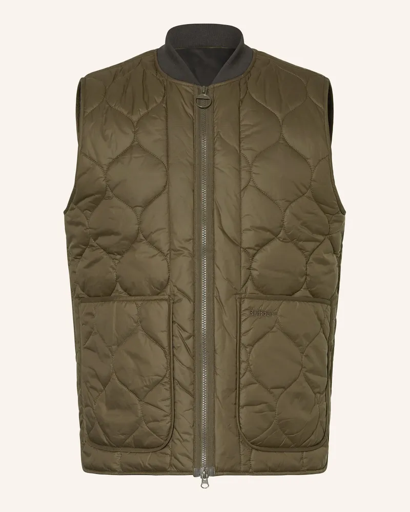 Barbour Steppweste LIDDESDALE Oliv
