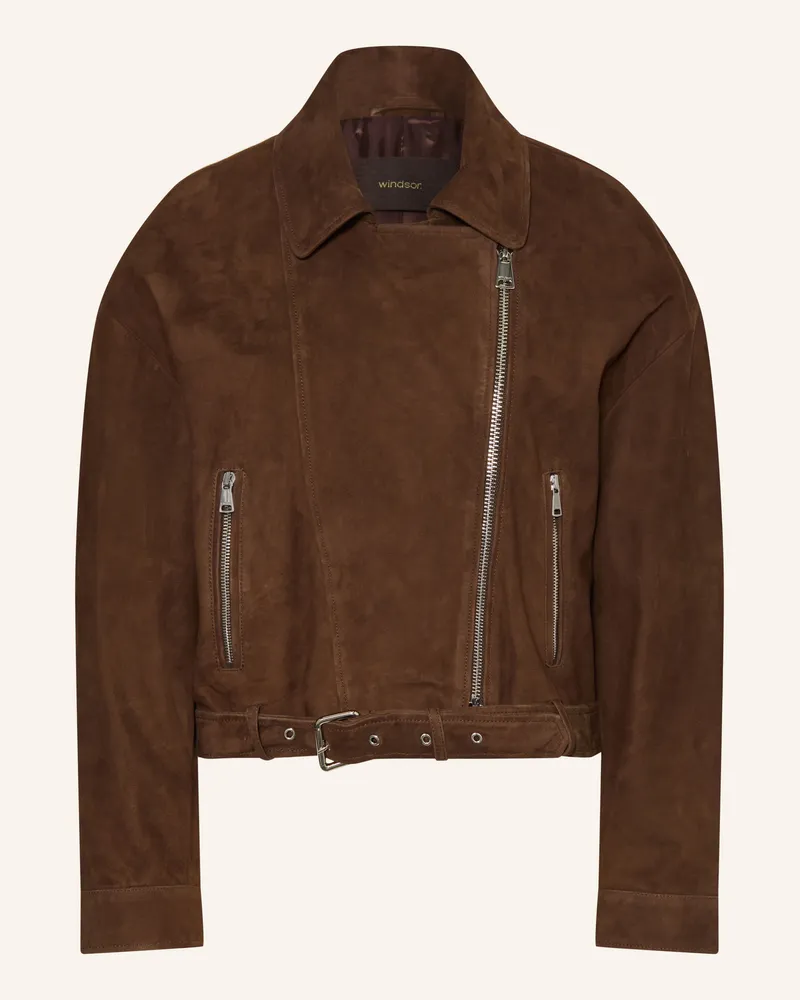 windsor. Lederjacke braun Dunkelbraun