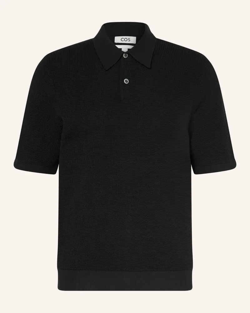 COS Poloshirt Regular Fit schwarz Schwarz