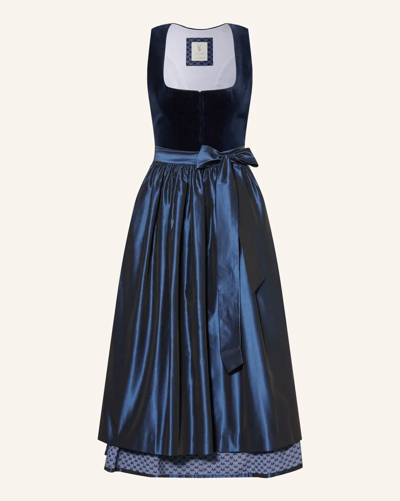 Johann & Johanna Dirndl Im Materialmix blau Dunkelblau