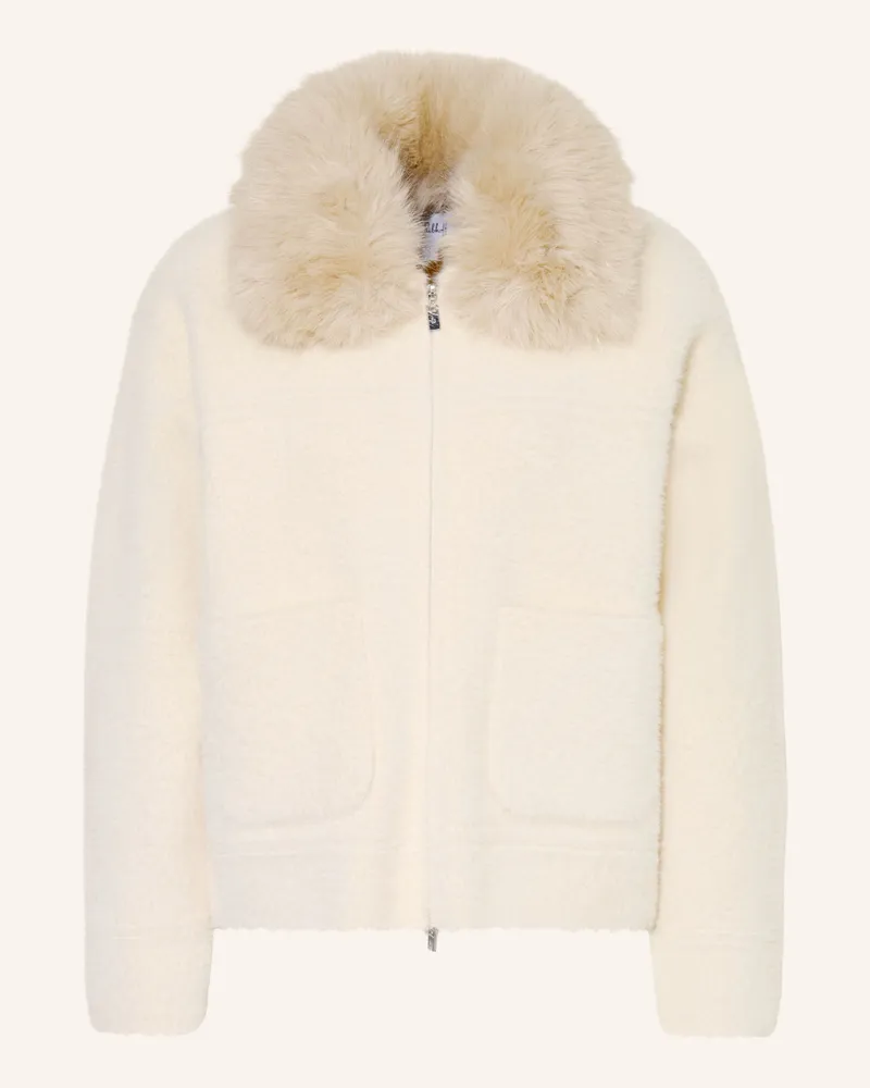 Joseph Ribkoff Jacke Mit Abnehmbarem Kunstfell weiss Creme