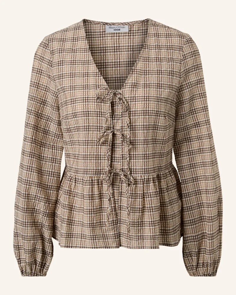Marc O'Polo Peplum-Bluse weiss Ecru